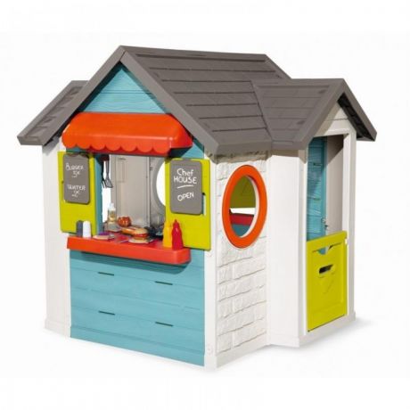 Игровые домики Smoby Домик детский для улицы 3 в 1: садовый домик, ресторан и  магазин