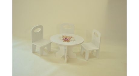 Кукольные домики и мебель Коняша Набор стол и стулья Мишутки Романтик