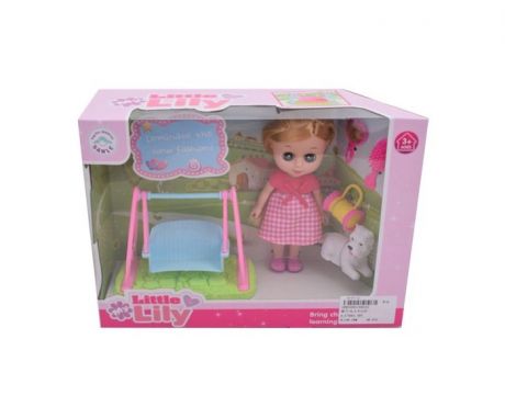 Куклы и одежда для кукол Наша Игрушка Кукла Лилли 16 см (6 предметов)