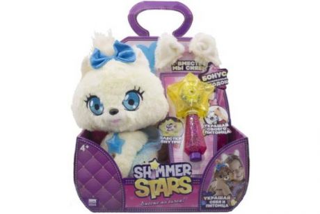 Мягкие игрушки Shimmer Stars Плюшевая белая собачка 20 см
