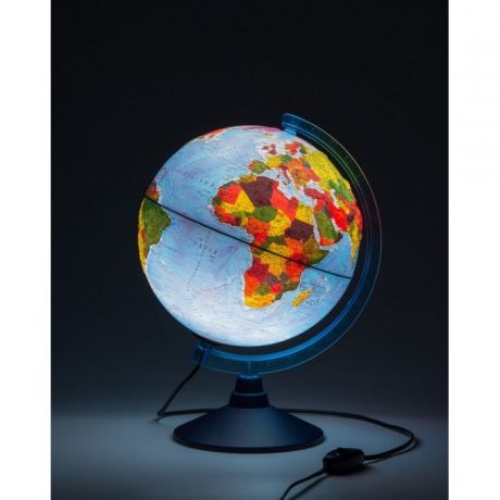 Глобусы Globen Глобус Земли физико-политический рельефный с подсветкой D-250 мм