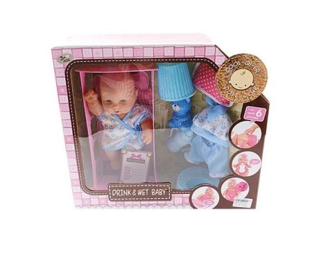 Куклы и одежда для кукол Наша Игрушка Пупс в кроватке с аксессуарами 30 см