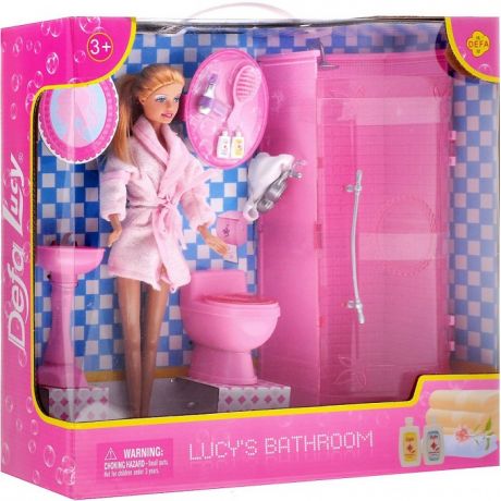 Куклы и одежда для кукол Defa Кукла в ванной комнате