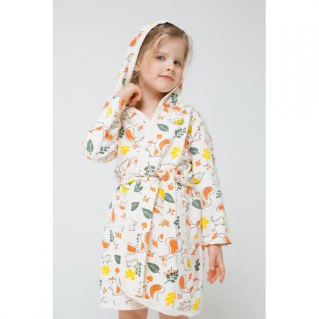 Домашняя одежда Crockid Халат детский для девочки Осенний лес