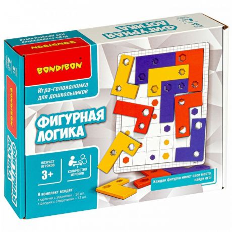 Настольные игры Bondibon Игра-головоломка Фигурная логика для дошкольников