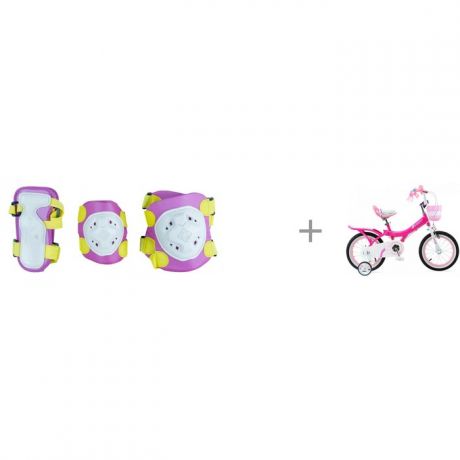 Шлемы и защита MaxCity Роликовая защита Game и детский велосипед Bunny Girl Steel 18 Royal Baby
