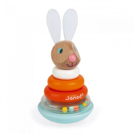 Развивающие игрушки Janod Пирамидка-качалка Кролик