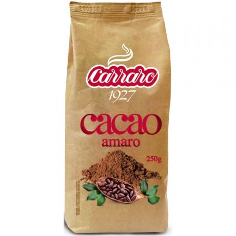 Какао, цикорий и напитки Carraro Какао Amaro без сахара 250 г