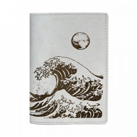 Канцелярия Kawaii Factory Обложка для паспорта натуральная кожа Волна