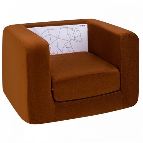 Мягкие кресла Paremo Раскладное бескаркасное детское кресло квадратное Дрими Медведь