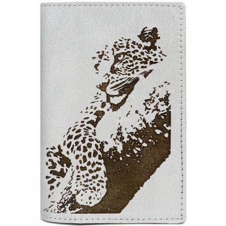 Канцелярия Kawaii Factory Обложка для паспорта кожаная Леопард