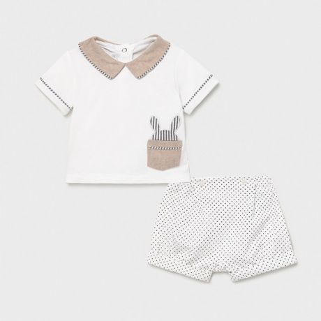 Комплекты детской одежды Mayoral Newborn Фуфайка и шорты для мальчика 1201
