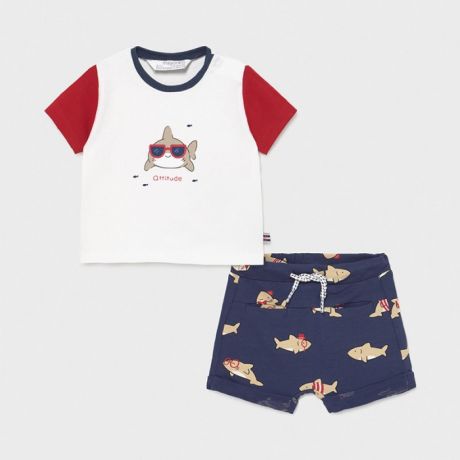 Комплекты детской одежды Mayoral Newborn Фуфайка и шорты для мальчика 1220