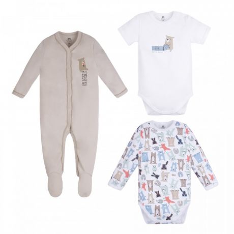 Комплекты детской одежды Bossa Nova Комплект для новорожденных Milka (боди 2 шт. и комбинезон) 063МК-361
