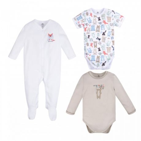 Комплекты детской одежды Bossa Nova Комплект для новорожденных Milka (боди 2 шт. и комбинезон) 063МК-351