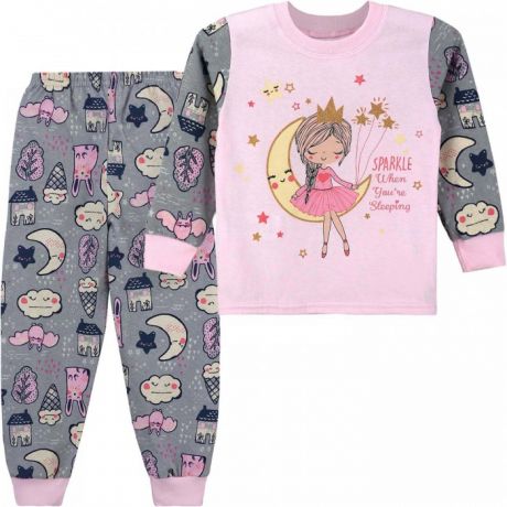 Домашняя одежда Babycollection Пижама для девочки (свитшот, брюки) Принцесса-луна
