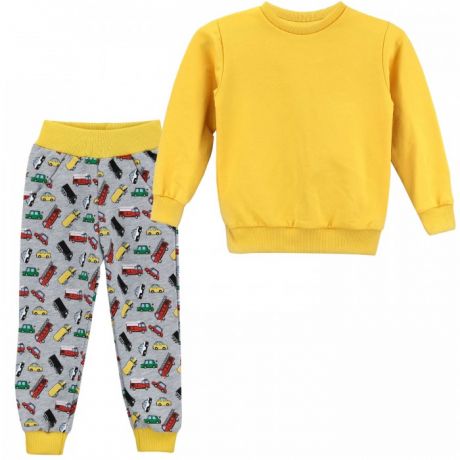 Комплекты детской одежды Babycollection Костюм для мальчика (свитшот, брюки) Машины