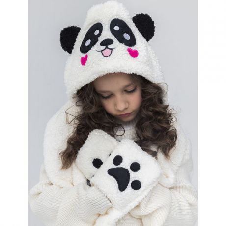 Шапки, варежки и шарфы Mihi Mihi Детская шапка Панда милая