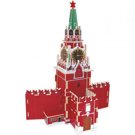 Пазлы Robotime Пазл деревянный 3D Кремль Спасская башня