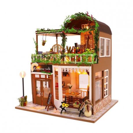 Кукольные домики и мебель Hobby Day Румбокс Интерьерный конструктор Лаунж кафе