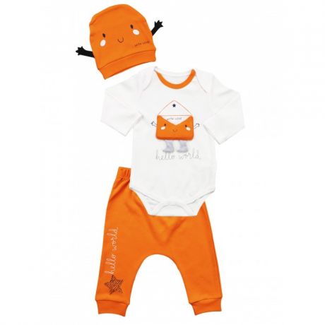 Комплекты детской одежды Mini World Комплект для мальчика (боди, брюки, шапка) MW15450