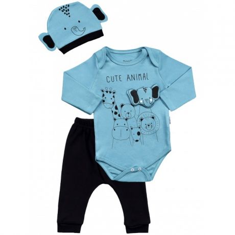 Комплекты детской одежды Mini World Комплект для мальчика (боди, брюки, шапка) MW15297