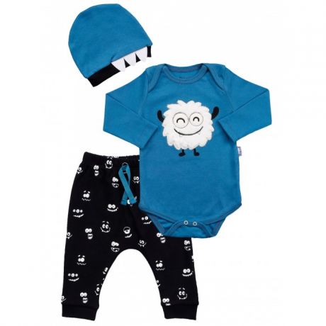 Комплекты детской одежды Mini World Комплект для мальчика (боди, брюки, шапка) MW15290