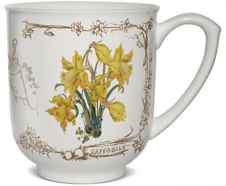 Посуда и инвентарь PrioritY Кружка Цветы из Стратфорда Нарциссы в подарочной упаковке 380 мл