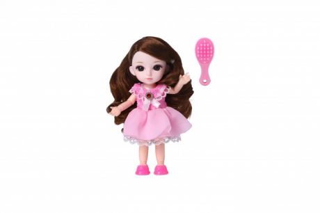 Куклы и одежда для кукол Funky Toys Кукла шарнирная Малышка Лили шатенка с расческой 16 см