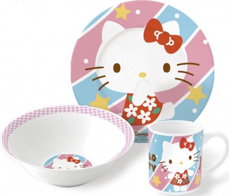 Посуда Stor Набор посуды керамической Hello Kitty №4 (3 предмета)