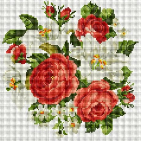 Картины своими руками Белоснежка Мозаичная картина Розы и лилии 329-ST-S