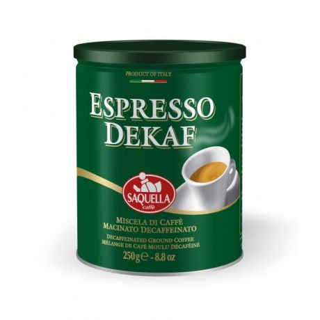Кофе Saquella Кофе молотый без кофеина Espresso Dekaf 250 г