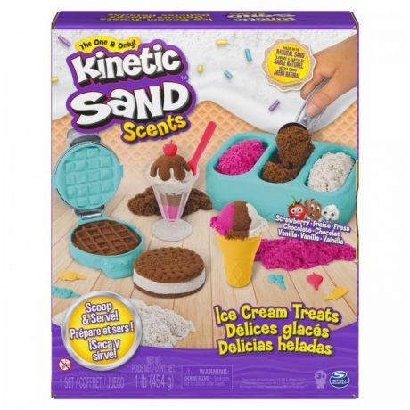 Кинетический песок Kinetic Sand Набор для лепки Кинетический песок Магазинчик мороженого