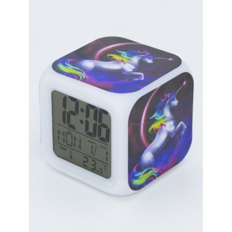 Часы Mihi Mihi будильник Единорог с подсветкой №27