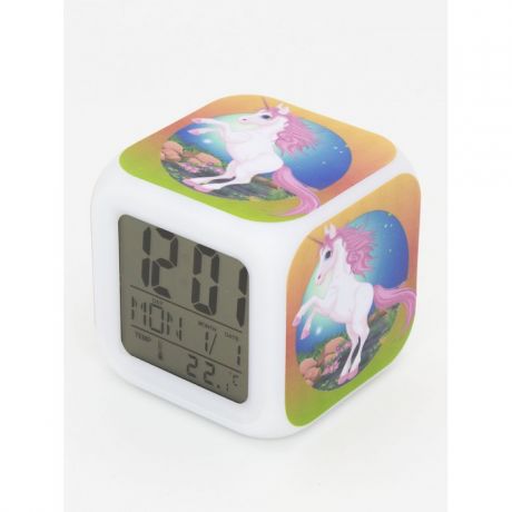 Часы Mihi Mihi будильник Единорог с подсветкой №25