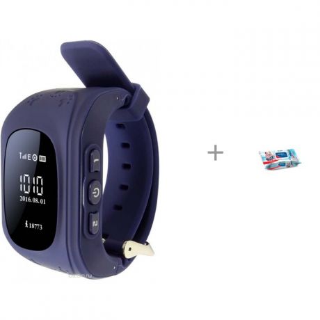 Часы с GPS трекером ND Play смарт NDTech Kid 05 и Влажные салфетки Aura 120 шт.