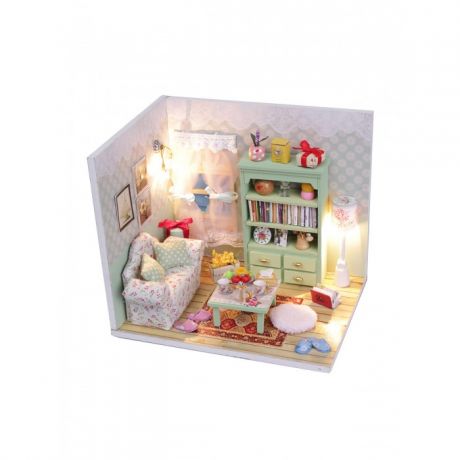 Кукольные домики и мебель Hobby Day Румбокс Интерьерный конструктор Чай вдвоём с фигурками