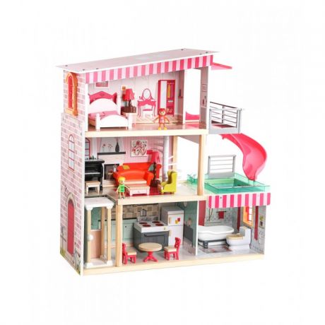 Кукольные домики и мебель TopBright Деревянный кукольный домик с лифтом и бассейном