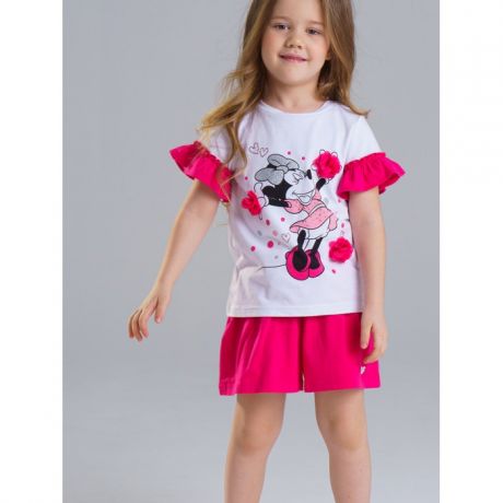 Комплекты детской одежды Playtoday Комплект трикотажный для девочек футболка и шорты 12142240