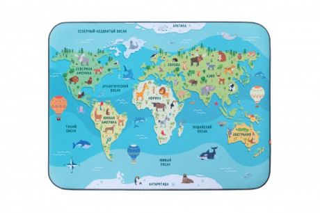 Игровые коврики Wolli Matlig плюшевый Карта мира 3 в 1 130х180 см