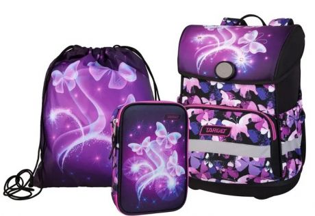 Школьные рюкзаки Target Collection Ранец Violet Butterfly 3 в 1