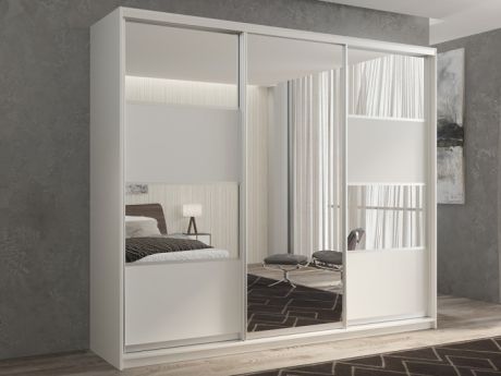 Шкафы РВ-Мебель купе 3-х дверный Кааппи 5 180х60 см (Белый бриллиант)