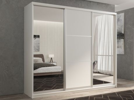 Шкафы РВ-Мебель купе 3-х дверный Кааппи 3 210х60 см (Белый бриллиант)