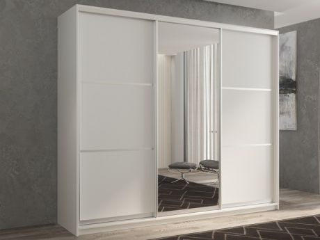 Шкафы РВ-Мебель купе 3-х дверный Кааппи 2 180х60 см (Белый бриллиант)