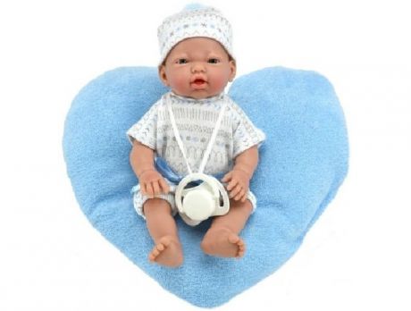 Куклы и одежда для кукол Marina&Pau Пупс-мини Малыш с подушкой-сердечком 20 см