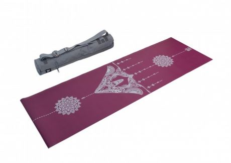 Товары для йоги Original FitTools Коврик для йоги пурпурный в сумке 2.5 мм