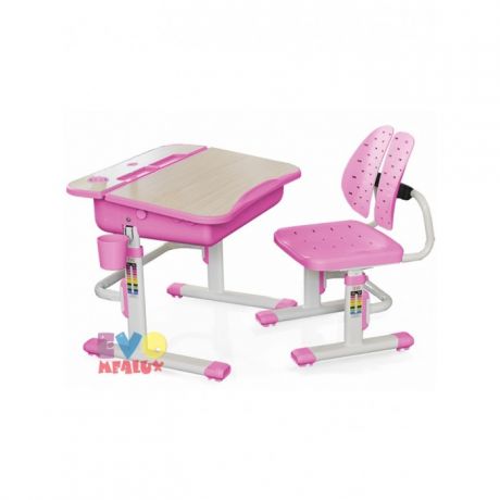 Школьные парты Mealux Комплект мебели столик и стульчик EVO-05 с лампой