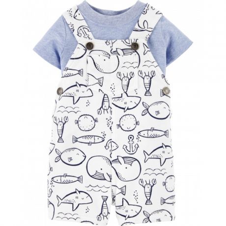 Комплекты детской одежды Carter's Комплект для мальчика (футболка, полукомбинезон)