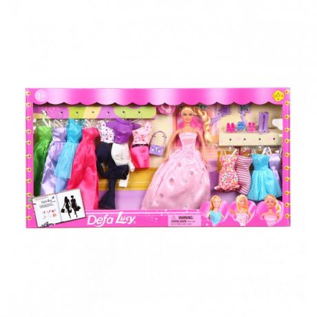 Куклы и одежда для кукол Defa Lucy кукла с гардеробом 28 см dl8193