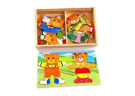 Деревянные игрушки Мир деревянных игрушек Два медведя